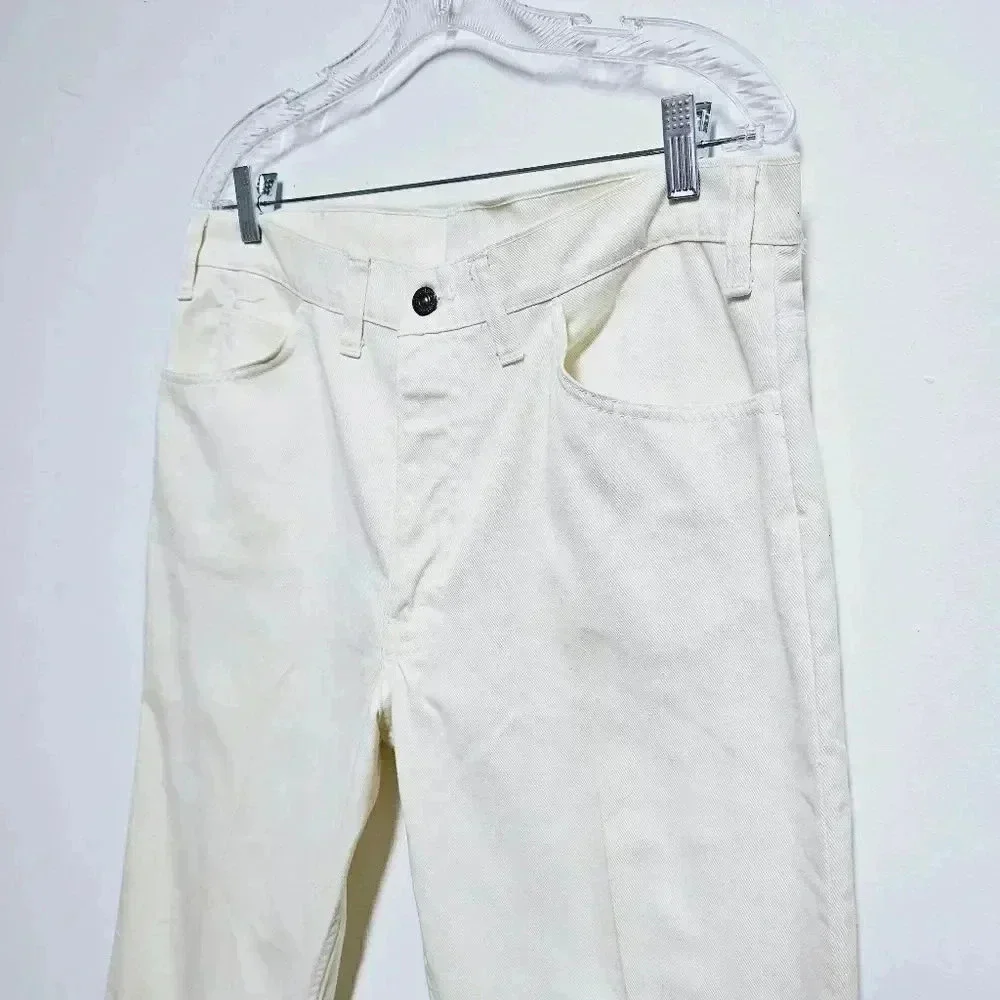 Levi's cream cotton sta-prest vintage big E jeans 1970's